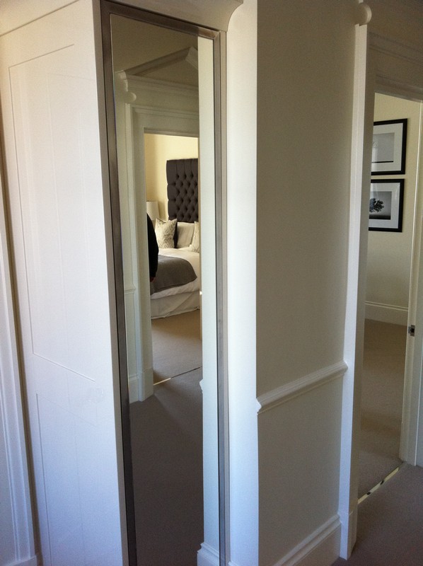 Full-length wardrobe mirror fitted in Wimbledon home