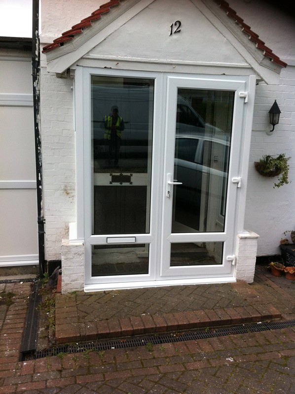 uPVC French doors fitted as front entrance in Wimbledon