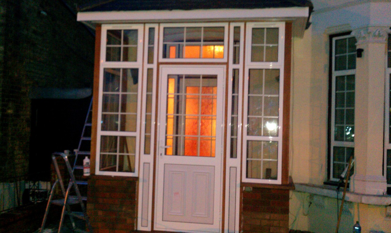uPVC porch with Georgian bar glazing installed in Wimbledon